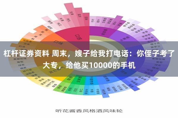 杠杆证券资料 周末，嫂子给我打电话：你侄子考了大专，给他买10000的手机